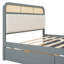 Grand lit plateforme en bois avec lit gigogne et 2 tiroirs-304094667