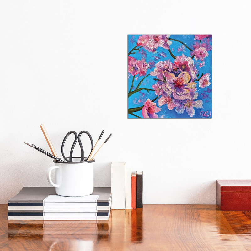 Almond Blossom by Oksana Evteeva - Gallery-Wrapped Canvas Giclée on Canvas, No Frame, 45.72 cm H x 45.72 cm W x 3.175 cm D