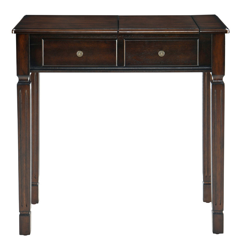 Dressing Table with Mirror, Vintage Walnut