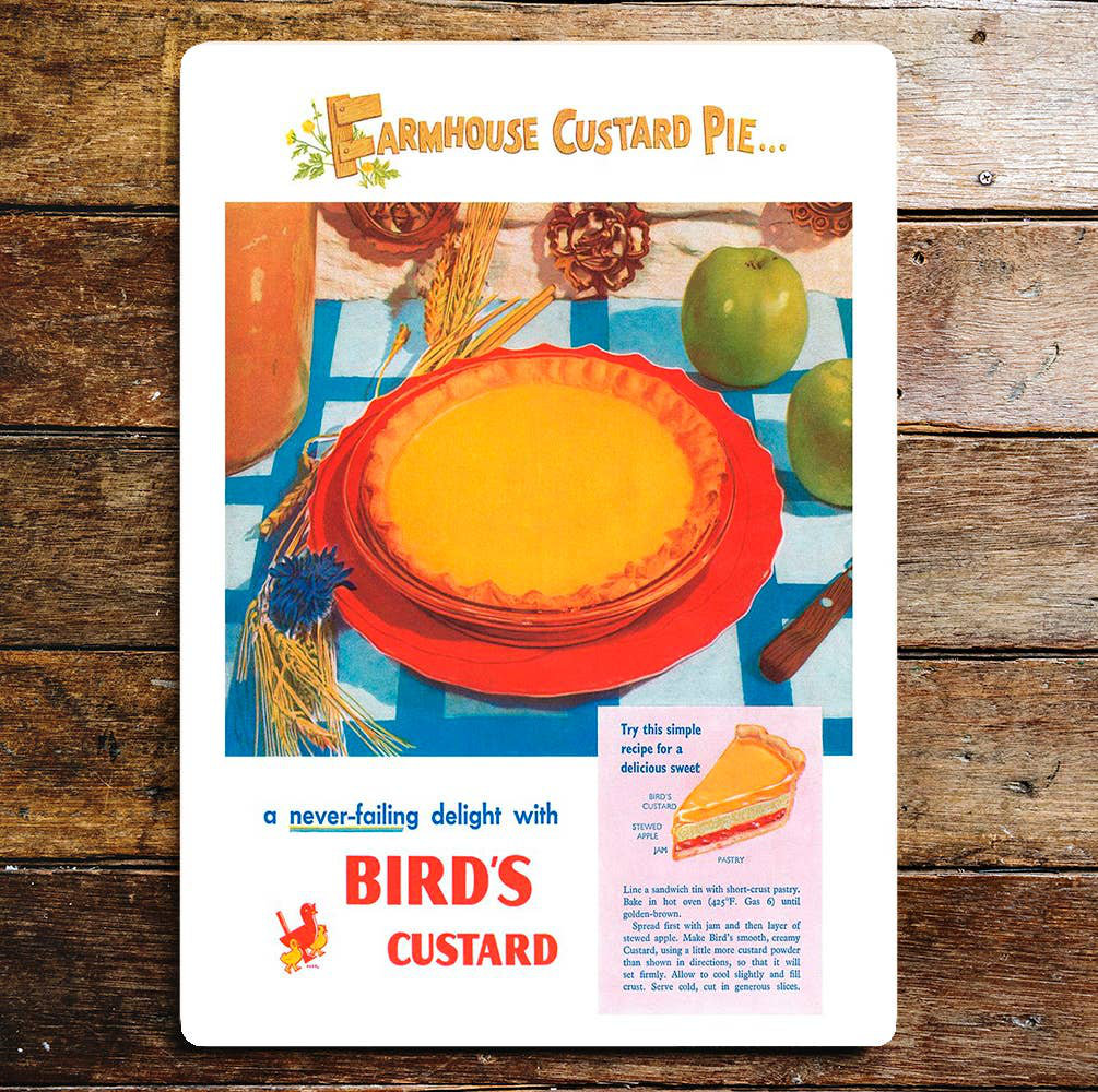 Birds Custard Farmhouse Custard Pie Wall Décor