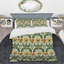 Ensemble de housse de couette Beige Green Modern Flower Garden I - Modern-109156026