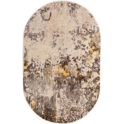 Tapis abstrait brun Fuse