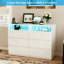 Commode contemporaine avec éclairage DEL intelligent et rangement spacieux-644461522