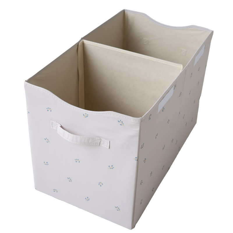 Blueberry Taupe Recycled Fabric Toy Storage Chest with Lid