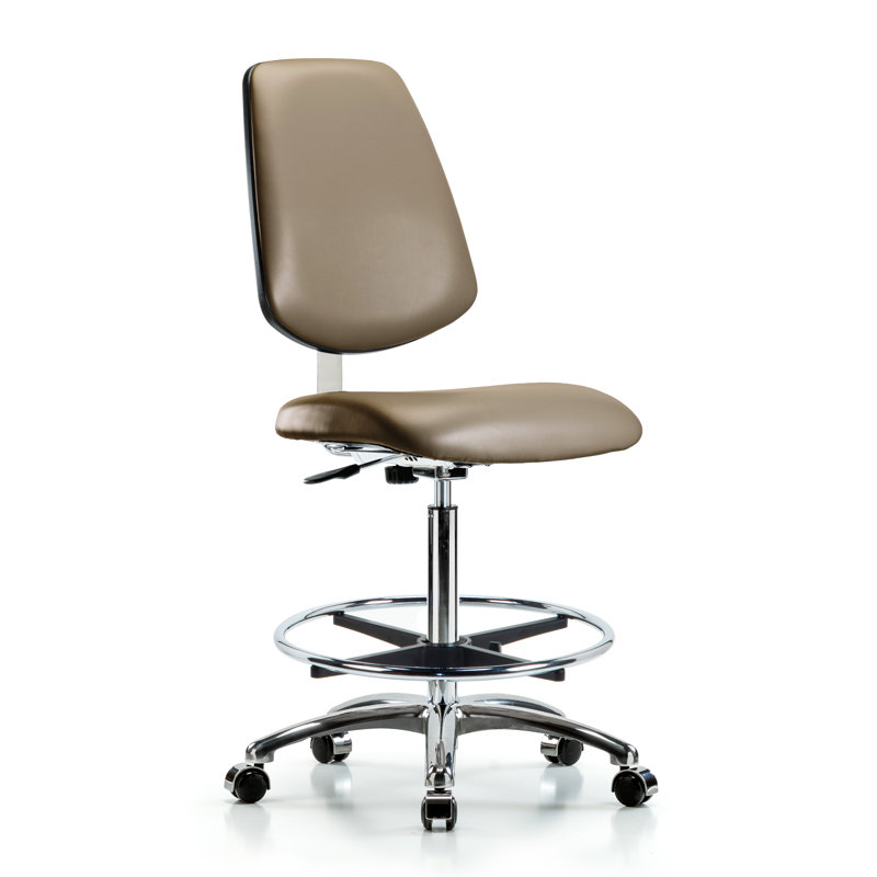Chaise de travail ergonomique Merridy, Roulettes, Taupe