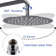 10 in. Multi-Function Adjustable Handheld Shower Head 2.5 GPM in Chrome