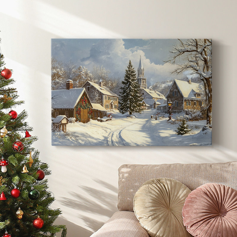 Christmas Holiday Arts - Toile tendue avec châssis, H 8 po x l 12 po
