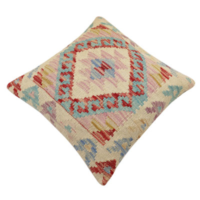 100% Wool Throw Square Pillow Cover & Insert