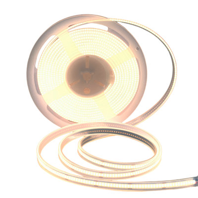 24V COB LED Strip Lights with 480 LEDs/M, 10W/M, 1100lm/M, CRI 90-92, 5m Roll, IP65