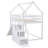 Twin Over Twin House Bunk Bed with Slide and Storage Staircase, Climbing Ramp, Guardrails-1756020410