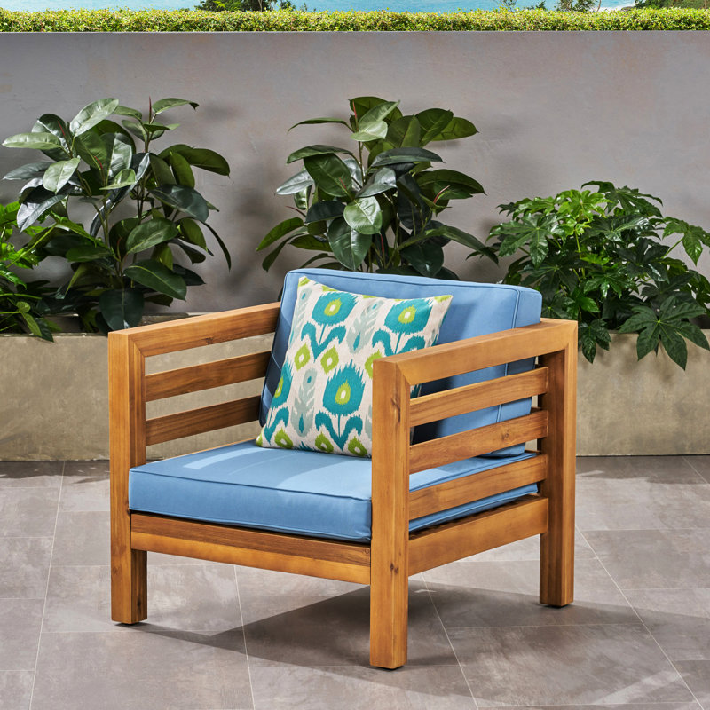 2 fauteuils club Mid-Century modernes en bois - pacane + 2 polis bleus, garde