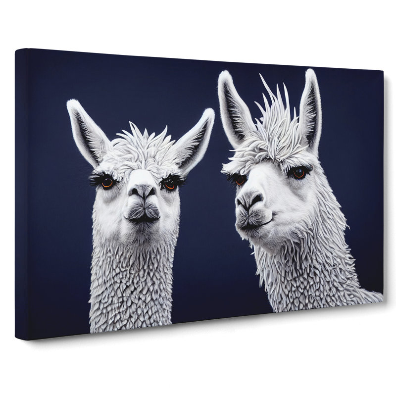The Two Llamas Vol.3 - Wrapped Canvas, 40cm H x 60cm W x 3cm D