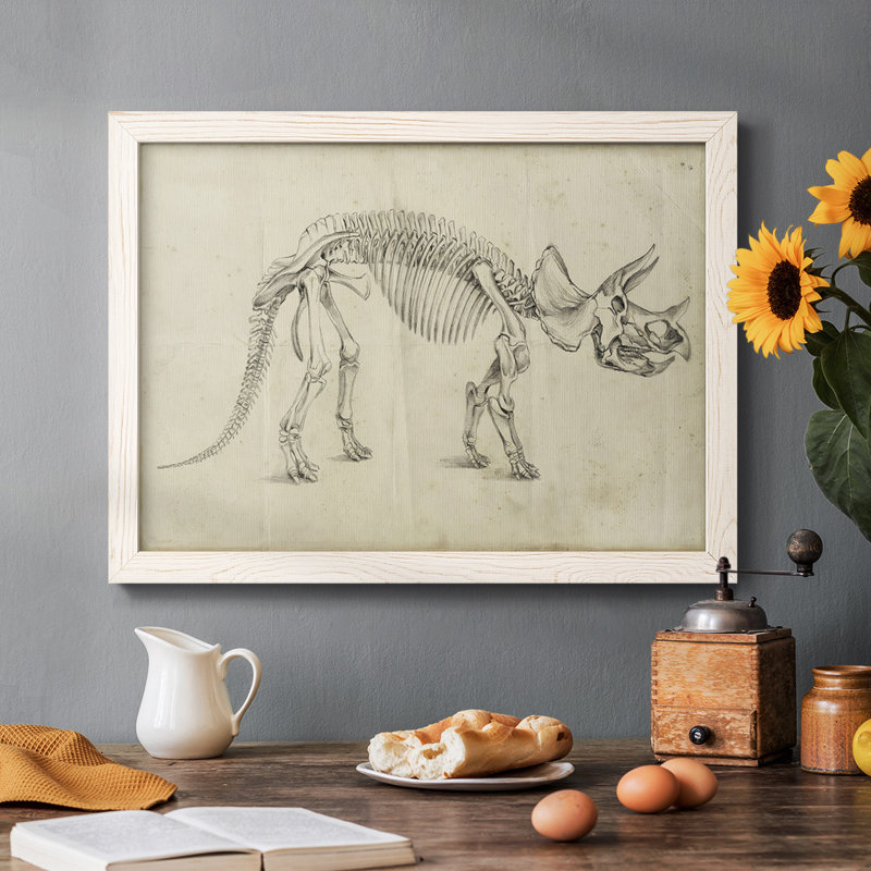 Étude de dinosaures II, Blanc, H 22 po x l 32 po x P 1,5 po