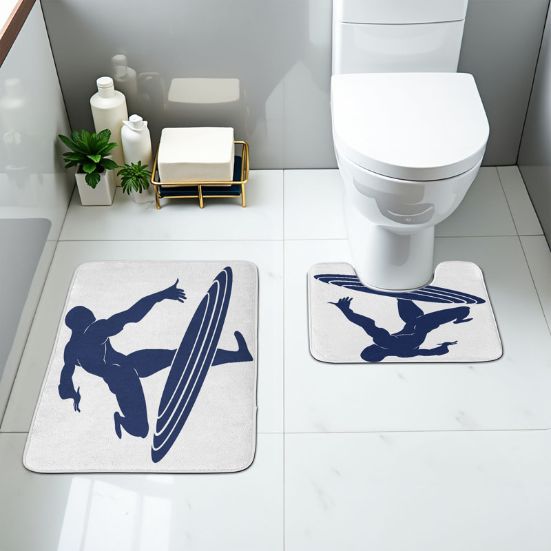  Tapis de salle de bain superhero 2 pièces