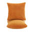 Coussins décoratifs carrés décoratifs en velours côtelé orange avec insertions-102345302