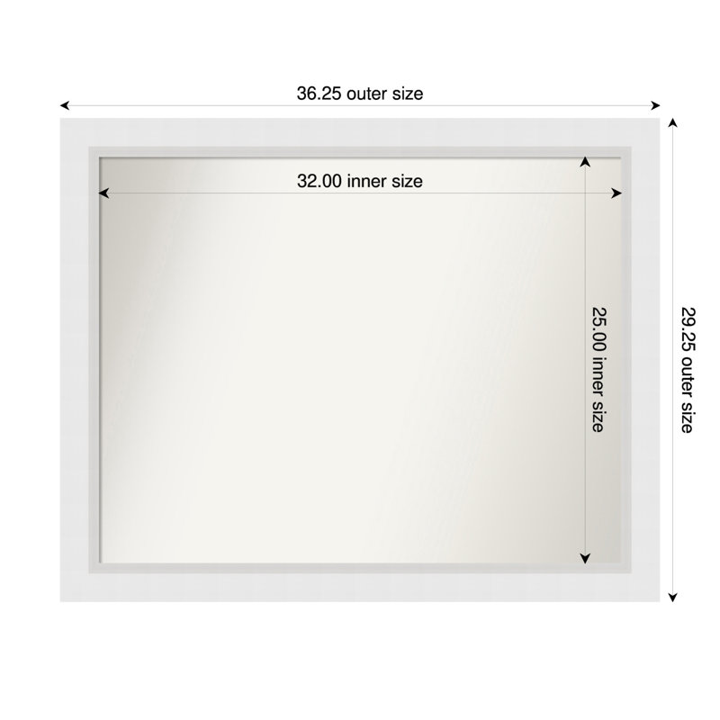 Miroir mural Marja, Rectangle, 29,25 po x 36,25 po