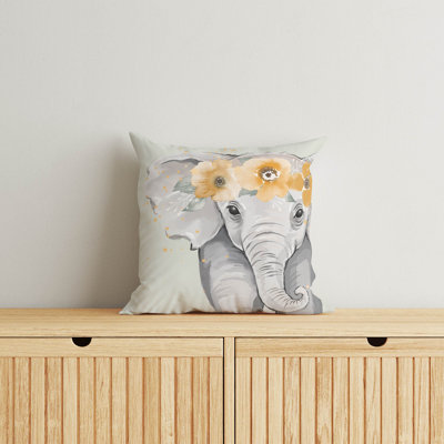 Elephant Sage Throw Pillow