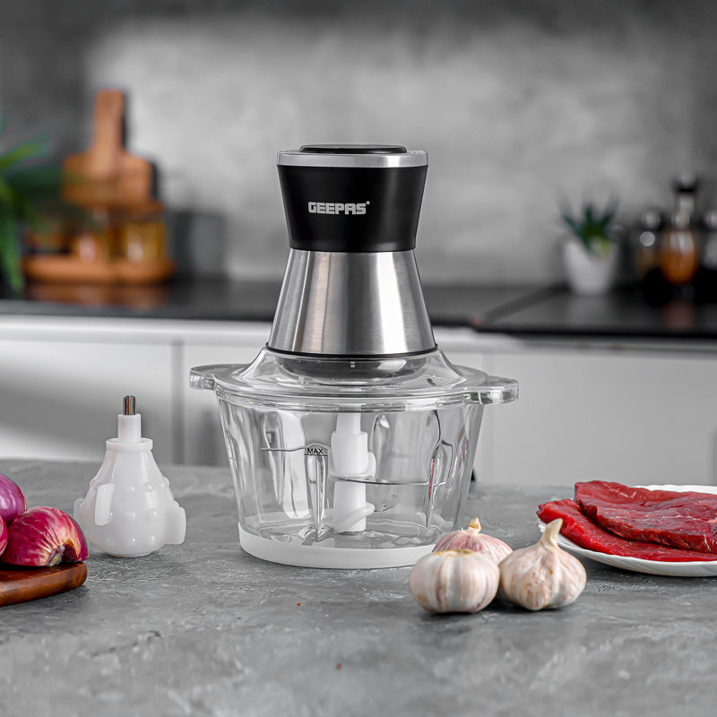 Geepas 3-Tier Food Steamer & 500W Mini Food Processor Combo
