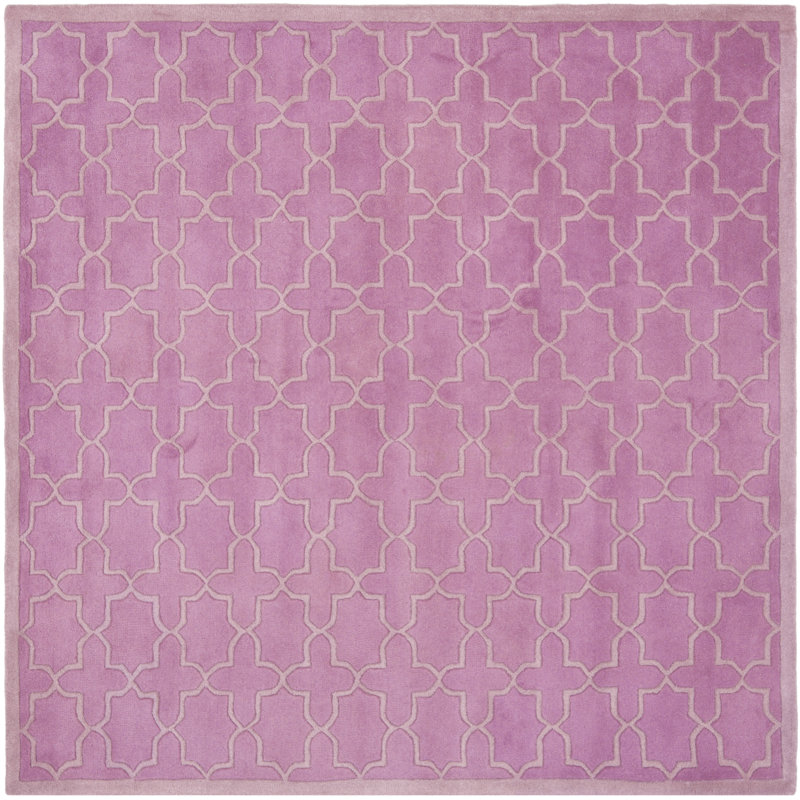 Carolene Hand Tufted Wool Geometric Rug, Square 7'