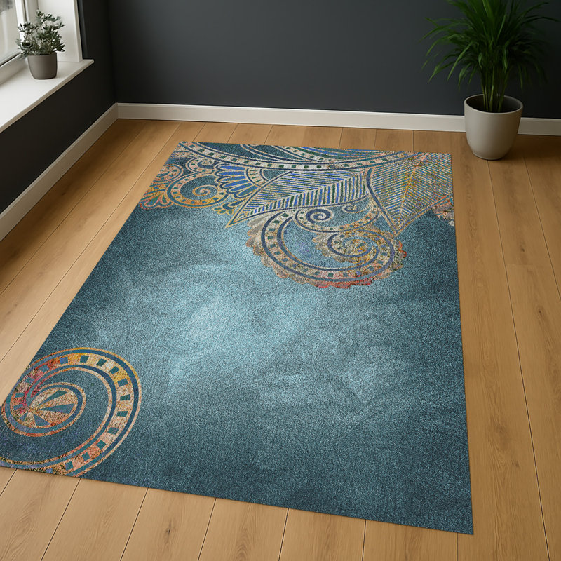 Geometric Area Rug, Runner 70 x 140 cm