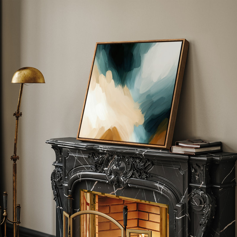 Art mural encadré, rétro, antique et classique pour chambre à coucher - 16 po x 16 po, H 16 po x l 16 po, Naturel