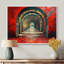Passerelle rouge rouge et verte - tunnel, art mural, salon-1464320602-1464320601