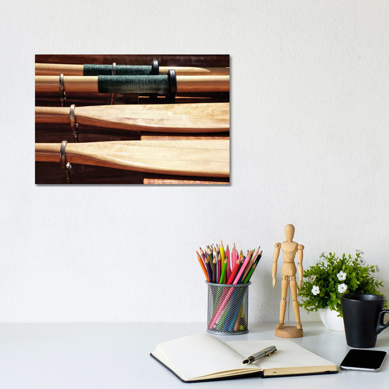 Wooden Oars by Savanah Plank - Wrapped Canvas Print, 20.32 cm H x 30.48 cm W
