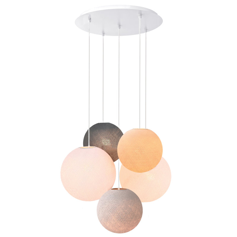 Bort 5-Light Globe Pendant, Stone