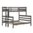 Twin XL Over Queen Bunk Bed With Ladder
