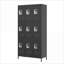 Casiers | 9 casiers de rangement sécurisés à 9 portes de 72 po de hauteur avec serrures individuelles, pour bureau scolaire, gris anthracite | Moderne | Chambre à coucher