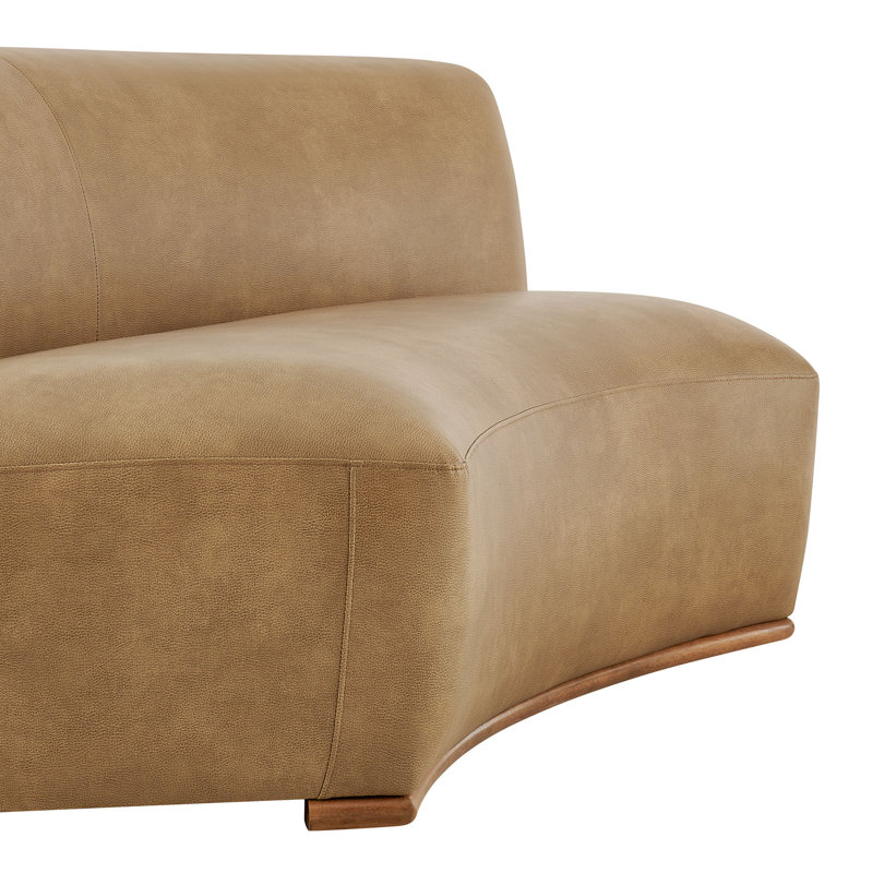 Causeuse modulaire en cuir courbé Ruslan