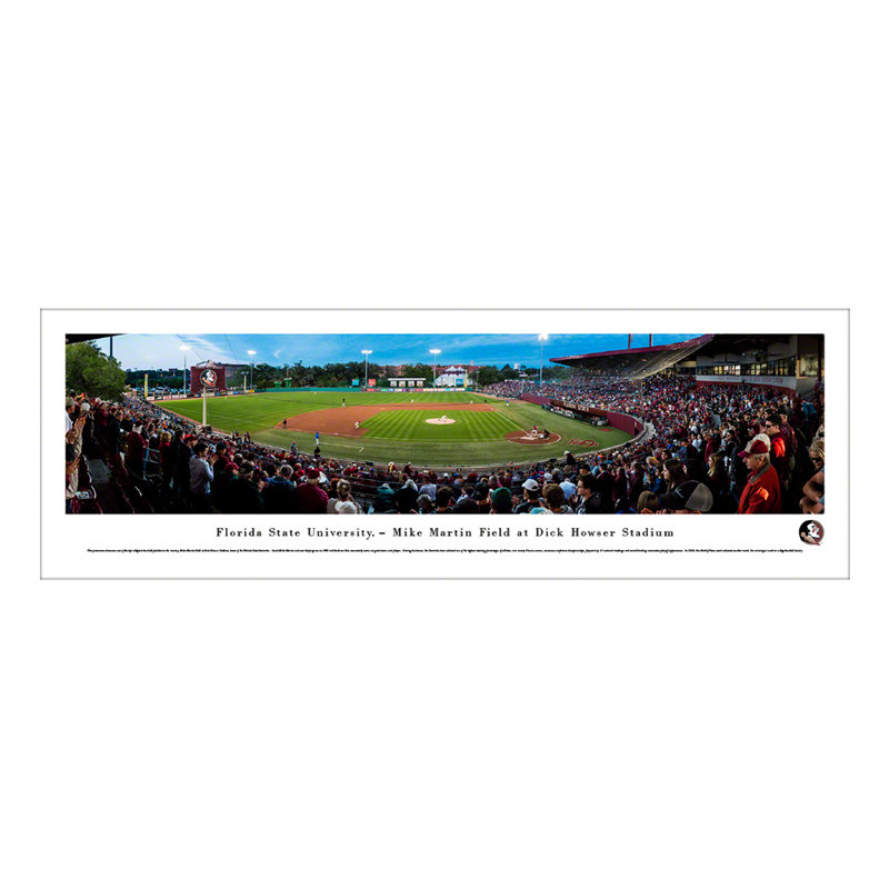 Florida State Baseball Panoramic Print, Unframed, 13.5" H x 40" W x 1.125" D