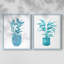 Watercolor House Plant III - reproduction encadrée de qualité supérieure - prête à être accrochée - aucun clou requis - aucun clou requis-213301132-213301142