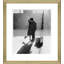 Couple Kissing in Train Station Framed