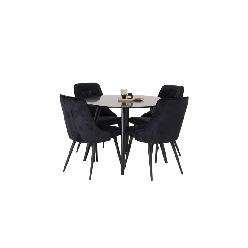 Midhurst 4 - Person Dining Set, Black