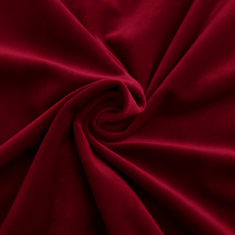 Velvet Curtains Thermal Insulated Sound Reducing Heavy Matt Heat & Chill Resistant Drapes for Home Decoration, 2 Panel, Red