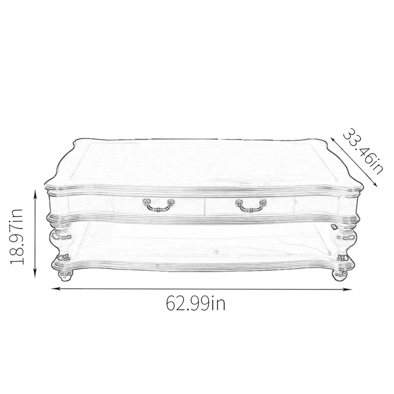 Guntmar, H 18,97 po x L 62,99 po x l 33,46 po