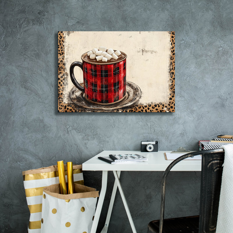 «Hot Chocolate Cup Red Light» par Momart, art mural sur toile, 26 po x 18 po