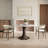 Breakfast Corner Nook Floral Shape Stone Dark Walnut Tone Dining Table Bistro Table For 2-4-952792866-952792864