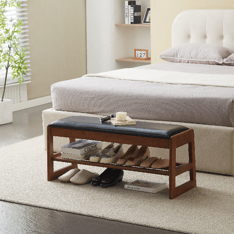 Banc à chaussures minimaliste, étagère à chaussures, banc d'entrée