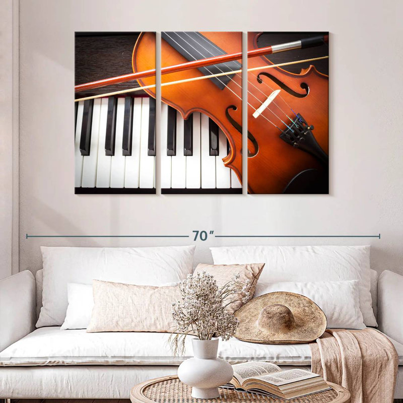Abarca Violin And Piano Instruments, 32" H x 50" W