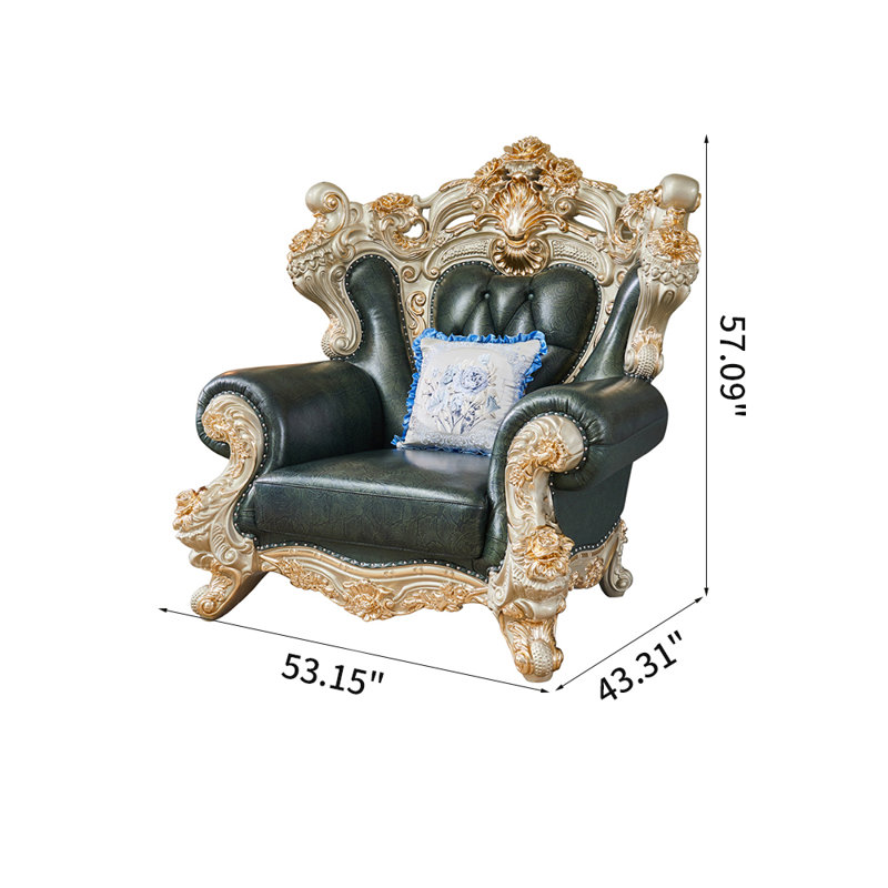 Fauteuil en cuir de vache de style européen rétro