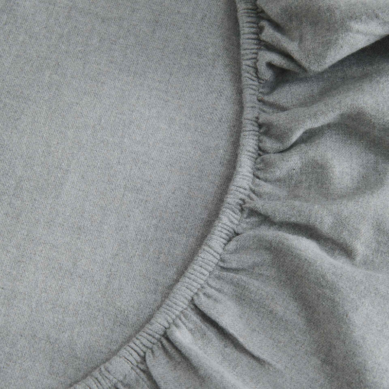 Flannel Marl Sheet Set, Full Sheet Set, Silver