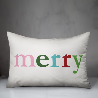  Merry Lumbar Pillow Cover