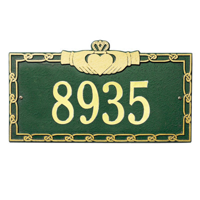 Claddagh 1-Line Wall Address Plaque