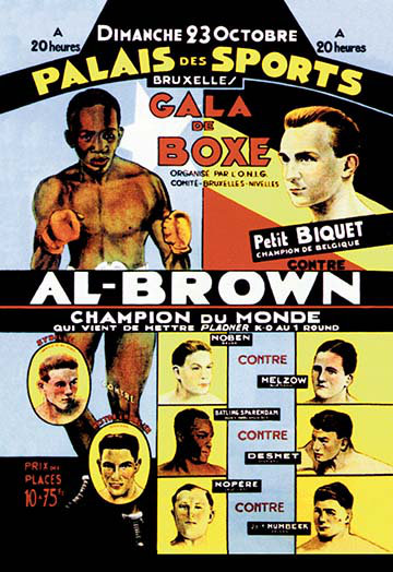 « gala of boxe-palace of sports » par marci, affiche rétro, H 36 po x l 24 po x P 1,5 po