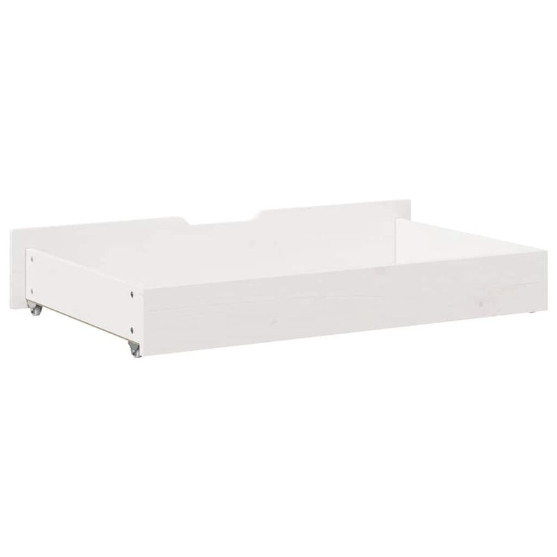 Underbed Storage Drawers, 17 H x 95 L x 55 W cm, White