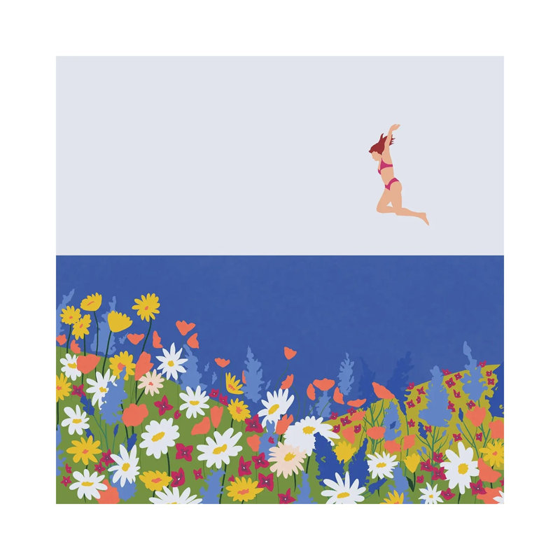 Wild Flowers by Ceyda Alasar - Gallery-Wrapped Canvas Giclée on Canvas, 93.98 cm H x 93.98 cm W x 1.91 cm D, No Frame
