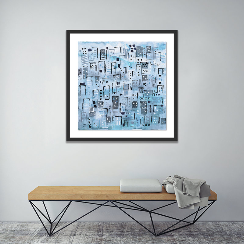 Rainy Weekend Print by Melanie Biehle, Black, 40" H x 40" W x 2.5" D