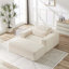 Fauteuil-lit en velours côtelé avec repose-pieds, aucun assemblage requis-1650573559